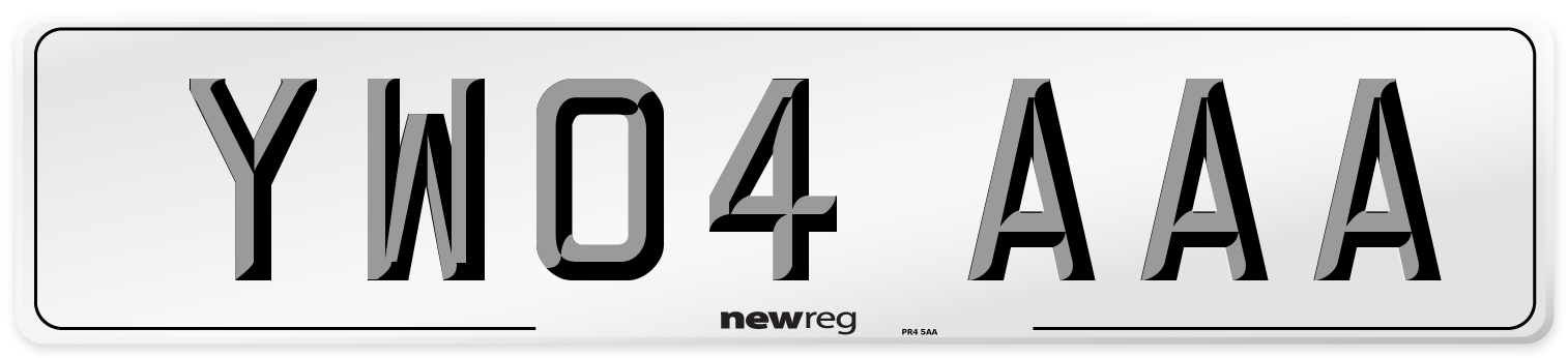 YW04 AAA Number Plate from New Reg